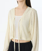 MUSINSA STANDARD WOMAN MUSINSA STANDARD WOMAN Women's Crochet Tie Up Crop Cardigan