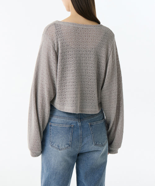 MUSINSA STANDARD WOMAN MUSINSA STANDARD WOMAN Crochet Tie Up Crop Cardigan