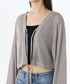 MUSINSA STANDARD WOMAN MUSINSA STANDARD WOMAN Crochet Tie Up Crop Cardigan