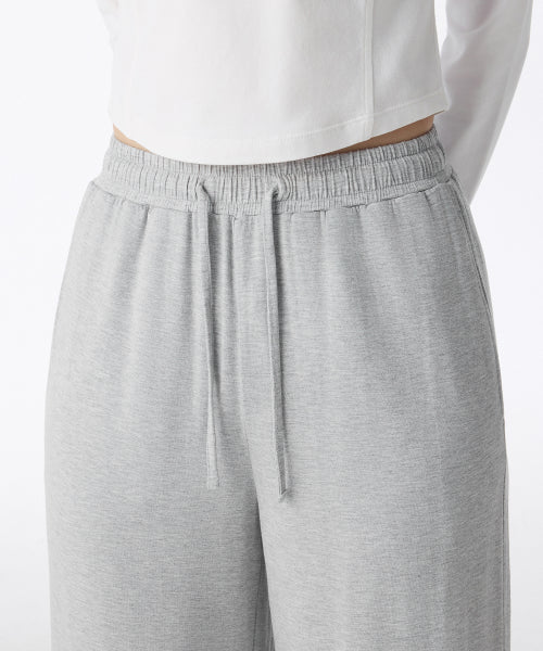 MUSINSA STANDARD WOMAN MUSINSA STANDARD WOMAN Women's Jersey Wide Lounge Pants [Medium Gray]