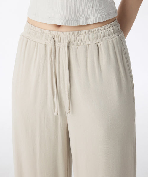 MUSINSA STANDARD WOMAN MUSINSA STANDARD WOMAN Women's Jersey Wide Lounge Pants (Light Beige)