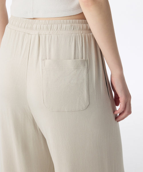 MUSINSA STANDARD WOMAN MUSINSA STANDARD WOMAN Women's Jersey Wide Lounge Pants (Light Beige)