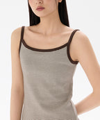 MUSINSA STANDARD WOMAN MUSINSA STANDARD WOMAN T-Shirt Sleeveless [Cream/Brown]