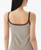 MUSINSA STANDARD WOMAN MUSINSA STANDARD WOMAN T-Shirt Sleeveless [Cream/Brown]
