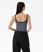 MUSINSA STANDARD WOMAN MUSINSA STANDARD WOMAN T-Shirt Sleeveless [Navy/Ivory]