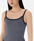 MUSINSA STANDARD WOMAN MUSINSA STANDARD WOMAN T-Shirt Sleeveless [Navy/Ivory]