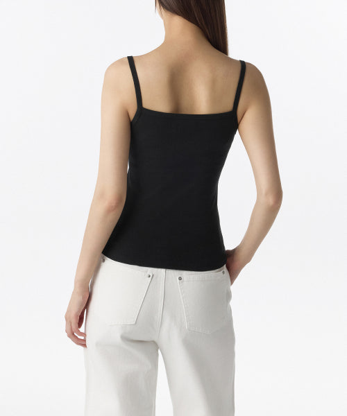MUSINSA STANDARD WOMAN MUSINSA STANDARD WOMAN V-neck Sleeveless Top (Black)