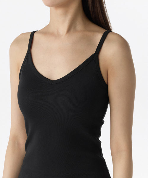 MUSINSA STANDARD WOMAN MUSINSA STANDARD WOMAN V-neck Sleeveless Top (Black)