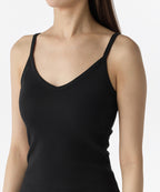 MUSINSA STANDARD WOMAN MUSINSA STANDARD WOMAN V-neck Sleeveless Top (Black)