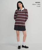 MUSINSA STANDARD WOMAN MUSINSA STANDARD WOMAN Women's Relaxed Multi-Stripe Rugby Shirt (Size M)