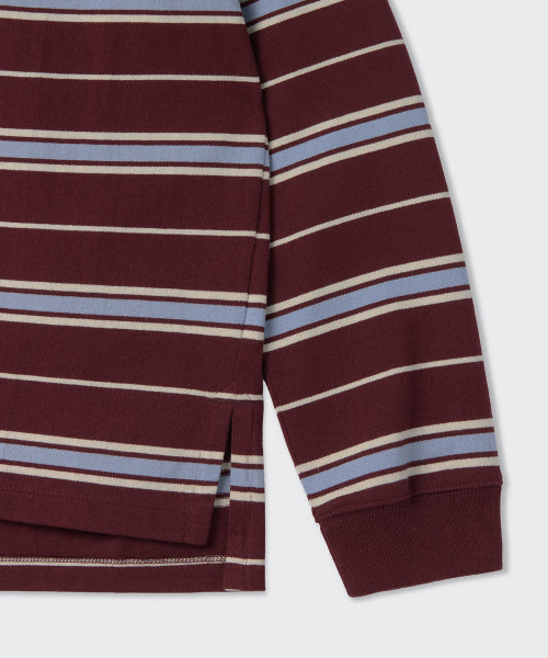 MUSINSA STANDARD WOMAN MUSINSA STANDARD WOMAN Women's Relaxed Multi-Stripe Rugby Shirt (Size M)