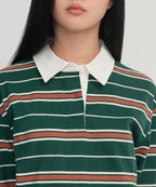 MUSINSA STANDARD WOMAN MUSINSA STANDARD WOMAN T-Shirt Women's Relaxed Multi-Stripe Rugby Shirt