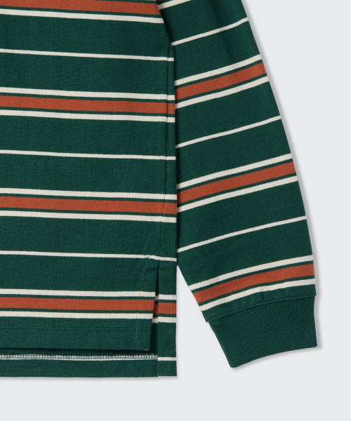 MUSINSA STANDARD WOMAN MUSINSA STANDARD WOMAN T-Shirt Women's Relaxed Multi-Stripe Rugby Shirt