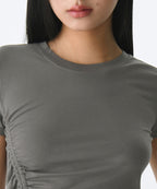 MUSINSA STANDARD WOMAN MUSINSA STANDARD WOMAN T-Shirt Side Ruched