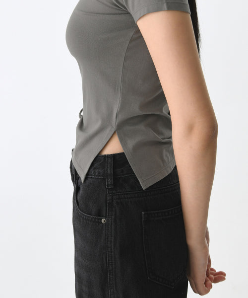 MUSINSA STANDARD WOMAN MUSINSA STANDARD WOMAN T-Shirt Side Ruched