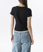 MUSINSA STANDARD WOMAN MUSINSA STANDARD WOMAN Women's Layered Hem Slim T-Shirt (Size L)