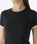 MUSINSA STANDARD WOMAN MUSINSA STANDARD WOMAN Women's Layered Hem Slim T-Shirt (Size L)