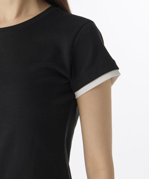 MUSINSA STANDARD WOMAN MUSINSA STANDARD WOMAN Women's Layered Hem Slim T-Shirt (Size L)