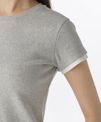 MUSINSA STANDARD WOMAN MUSINSA STANDARD WOMAN Women's Layered Hem Slim T-Shirt Medium