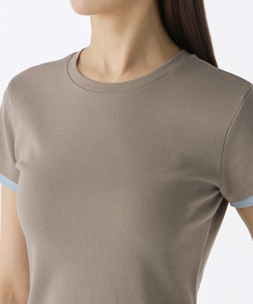 MUSINSA STANDARD WOMAN MUSINSA STANDARD WOMAN Women's Layered Hem Slim T-Shirt (Size L)