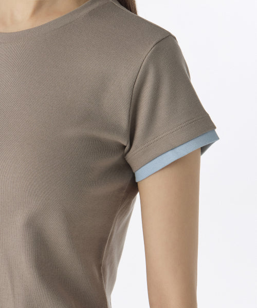 MUSINSA STANDARD WOMAN MUSINSA STANDARD WOMAN Women's Layered Hem Slim T-Shirt (Size L)