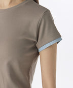 MUSINSA STANDARD WOMAN MUSINSA STANDARD WOMAN Women's Layered Hem Slim T-Shirt (Size L)