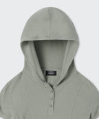 MUSINSA STANDARD WOMAN MUSINSA STANDARD WOMAN Women's Ribbed Slim Hoodie Khaki Gray