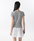 MUSINSA STANDARD WOMAN MUSINSA STANDARD WOMAN T-Shirt Melange Gray
