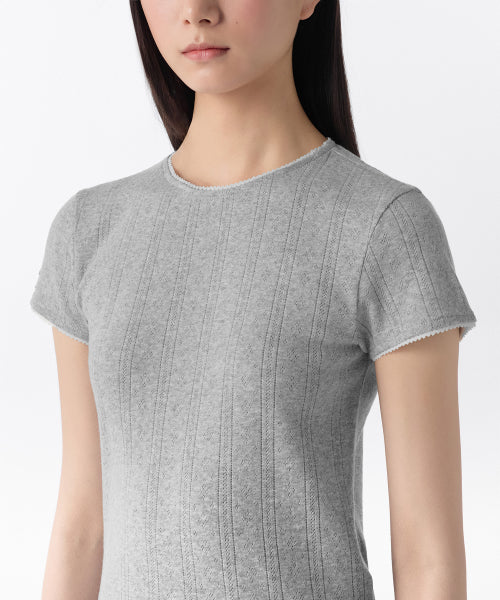 MUSINSA STANDARD WOMAN MUSINSA STANDARD WOMAN T-Shirt Melange Gray