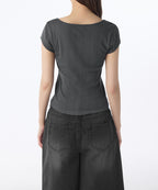 MUSINSA STANDARD WOMAN MUSINSA STANDARD WOMAN Women's T-Shirt Dark Gray