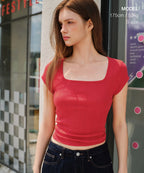 MUSINSA STANDARD WOMAN MUSINSA STANDARD WOMAN Women's T-Shirt Red