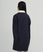 MUSINSA STANDARD WOMAN MUSINSA STANDARD WOMAN Oversized Rugby Dress (Navy)