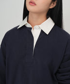 MUSINSA STANDARD WOMAN MUSINSA STANDARD WOMAN Oversized Rugby Dress (Navy)
