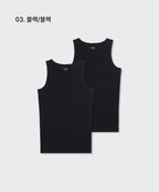 MUSINSA STANDARD WOMAN MUSINSA STANDARD WOMAN Women's Essential Tank Top 2-Pack (White/Brown)