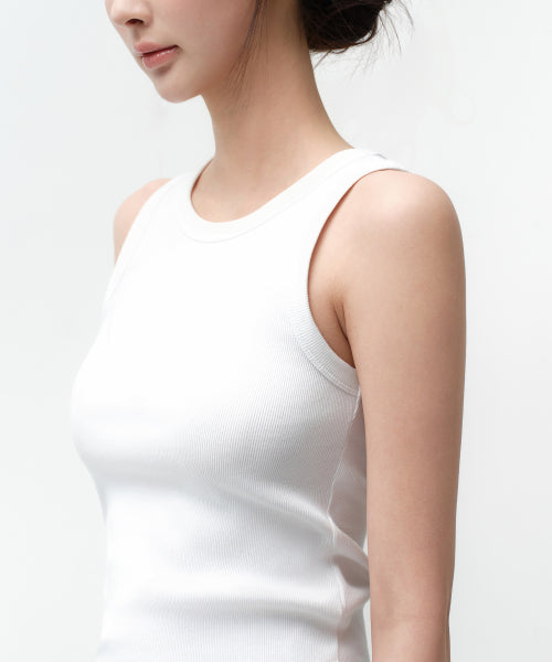 MUSINSA STANDARD WOMAN MUSINSA STANDARD WOMAN Women's Essential Tank Top 2-Pack (White/Brown)