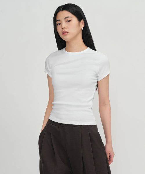 MUSINSA STANDARD WOMAN MUSINSA STANDARD WOMAN T-Shirt Short Sleeve + Long Sleeve 2 Packs