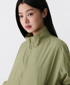 MUSINSA STANDARD WOMAN MUSINSA STANDARD WOMAN Women's Oversized High Neck Windbreaker Jacket [Sage]