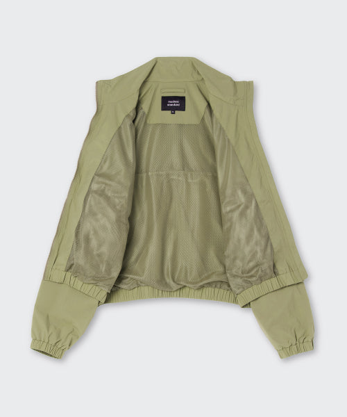 MUSINSA STANDARD WOMAN MUSINSA STANDARD WOMAN Women's Oversized High Neck Windbreaker Jacket [Sage]