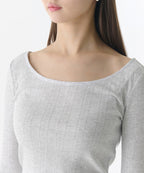 MUSINSA STANDARD WOMAN MUSINSA STANDARD WOMAN T-Shirt Long Sleeve [Melange Light Gray]
