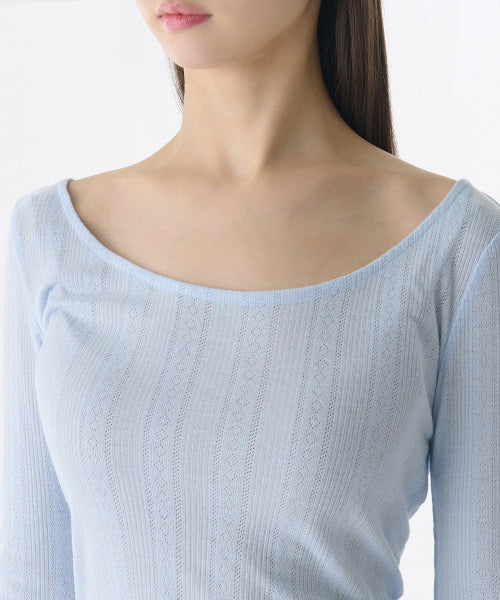 MUSINSA STANDARD WOMAN MUSINSA STANDARD WOMAN T-Shirt Long Sleeve [Sky Blue]