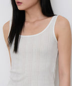 MUSINSA STANDARD WOMAN MUSINSA STANDARD WOMAN Women's Pointel Tank Top [White]