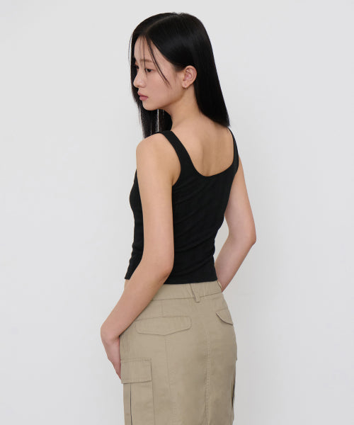 MUSINSA STANDARD WOMAN MUSINSA STANDARD WOMAN Women's Pointel Tank Top Black
