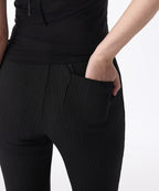 MUSINSA STANDARD WOMAN MUSINSA STANDARD WOMAN Women's Slacks Side Button [Black]