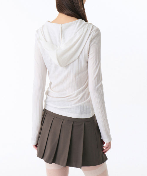 MUSINSA STANDARD WOMAN MUSINSA STANDARD WOMAN Women's Vertical Texture Hoodie [Ivory]