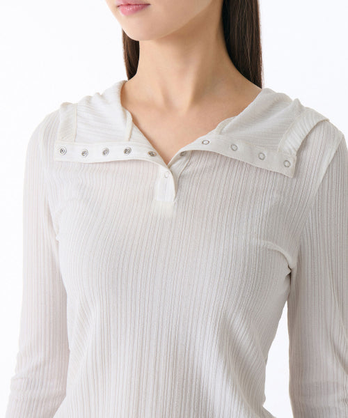 MUSINSA STANDARD WOMAN MUSINSA STANDARD WOMAN Women's Vertical Texture Hoodie [Ivory]