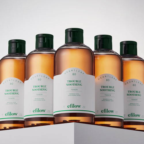 EFILOW [2 pack] Houttuynia cordata 80 Hyalusica Trouble Soothing Mildly Acidic Vegan Toner 300ml