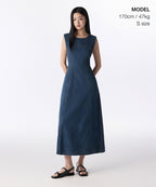 MUSINSA STANDARD WOMAN MUSINSA STANDARD WOMAN Denim Maxi Dress [Medium Indigo]