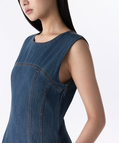 MUSINSA STANDARD WOMAN MUSINSA STANDARD WOMAN Denim Maxi Dress [Medium Indigo]