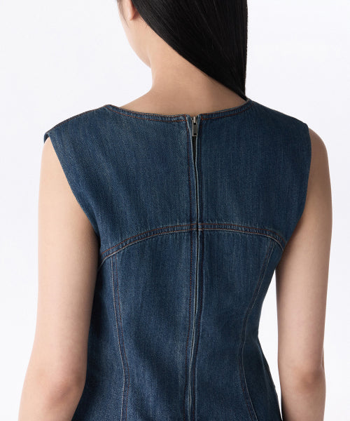 MUSINSA STANDARD WOMAN MUSINSA STANDARD WOMAN Denim Maxi Dress [Medium Indigo]