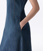 MUSINSA STANDARD WOMAN MUSINSA STANDARD WOMAN Denim Maxi Dress [Medium Indigo]